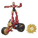 Marvel Bend and Flex, Flex Rider Iron Man Action Figure Toy, 6-Inch Figure and Motorcycle for Kids Ages 6 and Up