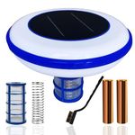 Solar Pool Ionizer, Floating Pool Ionizer with 2 Copper Anodes Replacement,Clean Pool Up to 45,000 Gal