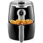 Chefman TurboFry 2-Quart Air Fryer, Dishwasher Safe Basket & Tray, Use Little To No Oil For Healthy Food, 60 Minute Timer, Fry Healthier Meals Fast, Heat And Power Indicator Light, Temp Control, Black