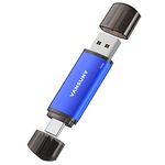 Vansuny 64GB USB Type-C Flash Drive 2-in-1 Dual Flash Drive USB A + USB C OTG Flash Drive for Android Smartphone Tablet Computer Laptop （Blue）