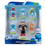 Smurfs VS GARGAMEL 6 Figure Multipack - Features 2-Inch Smurfette, Papa Smurf, Brainy Smurf, Baby Smurf, Azrael, 3-Inch Gargamel - Authentic Details