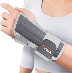 Vlela Carpal Tunnel Wrist Brace Night Support, Left Hand All Day Comfort for Sleeping, 2 Adjustable Straps & 6 Splints for Stable Wrist Pain Relief, Small/Medium