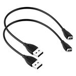 AFUNTA 2 Pack USB Charger Charging Cable for Charge HR Wireless Activity Wristband 39 inch -Black