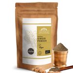 Ausha Organic Ginger Powder 1kg l 1* Great Taste Award 2023 - for Cooking, Immunity, Digestion, Use in Ginger Shot, Ginger Tea, Ground Ginger Root - Certified Organic by Soil Association