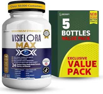 GREENVIFY VisiFlora Max Eye Health Supplement, Vitamins and Minerals, Lutein, Bilberry Extract, 60 Capsules (5)
