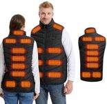 Niaoyun Heated Vest for Men and Women, Heated Vest 11 Heating Zones,Lightweight Heated Jacket (Battery Not Included), X-large, 16