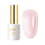 Imtiti Nude Gel Nail Polish, 1 Pcs Neutral Jelly Pink Translucent Color UV Light Cure Gel Polish for Nail Art DIY Manicure at Home Gel Nail Mani Gifts for Women Girls 0.5 fl oz