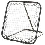 HOMCOM Angle Adjustable Rebounder Net Goal Training Set Suitable For Football, Baseball, Basketball Daily Training Black - 78L x 84W x 65-75H cm