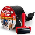 Grip Tape - Heavy Duty Anti Slip Tape for Stairs Outdoor/Indoor Waterproof 4Inch x 35Ft Safety Non Skid Roll for Stair Steps Traction Tread Staircases Grips Adhesive Non Slip (4 Inch x 35 Feet)