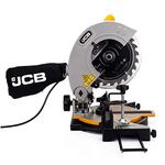 JCB 210mm Mitre Saw with Laser Guide, 4 Cut Settings & Dust Collection Feature, 45 Degrees, 5500rpm, Soft Grip Handle, 3 Year Warranty