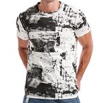 RONOMO Men's Fashion Printed Tee Top Casual Print T-Shirt (FK White L)