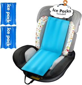 Hipsignal Car Seat Cooling Pad, Stroller Cooler with 2 Ice Pack for Car, Long-Lasting Cooling, Sun and Heat Shield Car Seat Cooler for Babies, Toddler, Food and Pets, Blue