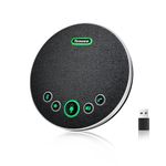 Tenveo Conference Speaker with Microphone, Bluetooth/Wireless/USB omnidirectional Speakerphone Noise Cancelling Conference Call 360° Pickup for OBS Zoom MicroTeams for 10~12 People Online Meeting