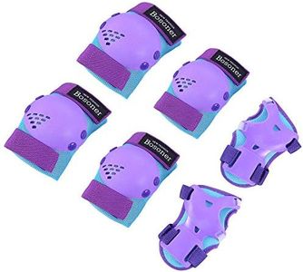 BOSONER Kids/Youth Knee Pad Elbow Pads Set for 3-15 Year, Child Protection Pads for Girls/Boys, for Sports Roller Skates, Cycling, BMX Bike, Skateboard, Inline Rollerblading, Skating, Scooter, Riding