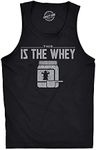 Mens This Is The Whey Fitness Tank Funny Sci-Fi Movie TV Show Graphic Space Tanktop (Black) - M