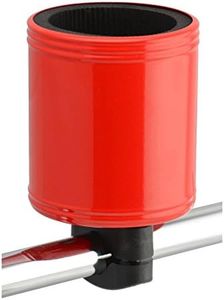 Kroozie 2.0 Red Bike Cup Holder - The Ultimate Bicycle Cup Holder for Cruiser, Electric, and Kids Bikes - Adjustable Handlebar Mounted Drink Holder for Yeti, Coffee, Water Bottle, and More