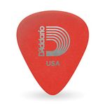 D'Addario Duralin Guitar Picks - Acoustic & Electric Guitar Picks, Bass Picks - Super Light, 0.50mm, Red, 25-Pack
