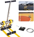TuToing Court Line Tape Machine, Hand Push Type Parking Lot Line Striping Machine, Basketball Court Marking Kit with Drawing Circle, Width Adjustable for Asphalt Or Concrete, Driveway, Road Warning
