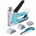 SHALL Staple Gun Heavy Duty, 3-in-1 Upholstery Staple Gun Kit with 3000 Staples, Staple Remover, Manual Brad Nailer with Specific Staples Outlet Position Indicator