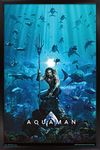Trends International DC Comics Movie - Aquaman - One Sheet Wall Poster, 22.375" x 34", Black Framed Version