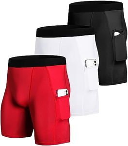 SPVISE Men's Compression Shorts 3 Pack Cool Dry Compression Underwear for Men Athletic Shorts Workout Running Fitness Shorts