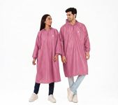 Zeel Unisex Outdoor Rain Poncho for Adult, Waterproof, Lightweight & Packable, Polyester Pullover Full Sleeves Hooded Rainwear, Raincoat for Camping, Hiking, Travelling (AZ33, Free Size) (Onion)