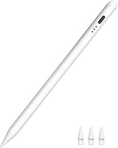 Stylus Pen for iPad 2018-2024, Quick Charging Pen for iPad with Tilt Sensitivity & Palm Rejection, Magnetic Pencil Compatible with iPad Air 3/4/5/M2, iPad Mini 5/6, iPad 6-10 Gen, iPad Pro 11/12.9/13"