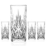 DIAMANTE Chatsworth Hi Ball Tumbler - Perfect for Long Drinks, Cocktails and Water - Premium Lead Free Crystal - Set of 4