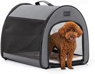Petsfit Portable Dog Crate, Arch Design Escape Proof Collapsible Soft Sided Dog Crate Dog Kennel 16" Lx19 Wx16 H, Grey