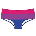 AWESOMETIVITY Naughty Women's Novelty Underwear - Yes Daddy,Cumslut,BBC,XS-XXL, Bisexual Bi Pride Flag, 00-0