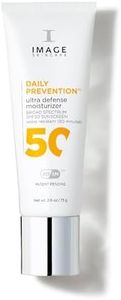 IMAGE Skincare, DAILY PREVENTION Ultra Defense Face Moisturiser SPF 50 Sunscreen Lotion, Radiance Boosting Glow, No White Cast, 73 g