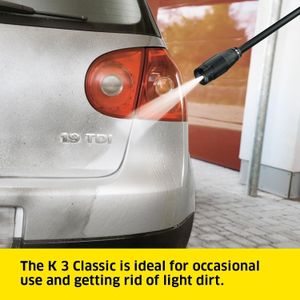 Kärcher K 3 Classic Home Pressure Washer – 120 Bar, 380 l/h, Home Kit