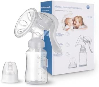 Manual Breast Pump, Adjustable Suction Silicone Hand Pump Breastfeeding, Small Portable Manual Breast Milk Catcher Baby Feeding Pumps & Accessories, White.