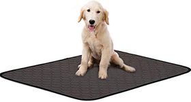 2 Pack Large Pee Pads for Dogs Puppy,Reusable Multi-Use Kennel Mat/Dog Bed/Dog Car Mat/Crate Mat,Training Pad for Home and Travel-4 Layers Design with Anti-Skid Bottom,Machine Washable-(40*26inch/100*67cm),Dark Grey