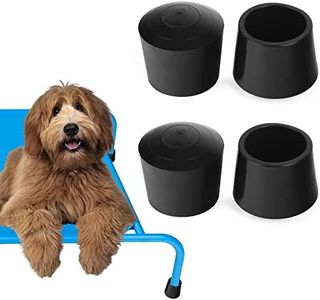 IMPRESA [4 Pack 1” Wide Elevated Dog Bed Feet to Protect Floors - Raised Dog Bed Stabilizers to Reduce Sliding - Dog Cot Feet - Elevated Pet Bed Accessory - Attachable Dog Cot Bed Leg Cap