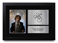 HWC Trading A4 FR Paul McGann Dr Who Eighth Doctor Gifts Printed Signed Autograph Picture for TV Show Fans - A4 Framed