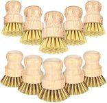 Queekay 12 Pcs Bamboo Dish Brush, W