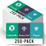 Ships Next Day Customizable Business Card Magnet Pack, 250 PK, 3.5x2 Inch, Advertising, Personal Use, Gifts, Choose Your Custom Text, Upload Image, Magnetic Vinyl for Any Magnetic Surface