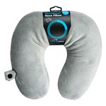 Korbond Microbead Neck Travel Pillow, 31 cm, Grey