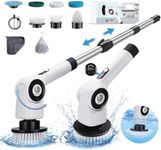 LIWEGHT Electric Spin Scrubber, Adjustable Angle Cordless Cleaning Brush, IPX7 Waterproof Bathroom Scrubber with 7 Replaceable Brush Heads, Power Scrubber for Bathroom Floor Tub Tile