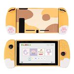 Geekshare Soft Silicone Protective Case Compatible With Nintendo Switch Console And Joy Con- Shock-Absorption And Anti-Scratch Slim Cover Case With Ergonomic Design For Switch - Cat Paw