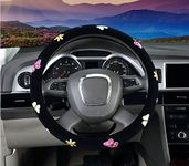 Mayco Bell 2016 Automotive Women Embroidery Cute Car Steering Wheel Cover (Butterfly)