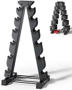 Dumbbell Rack Stand Only, Compatible with Peloton Weights, Ergonomic Dumbbell Organizer for Home Gym with 6-Tier, Space-Saving Weight Tree Rack, Plus Neoprene Set Storage, Compact