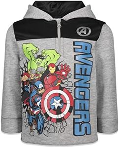 Marvel Avengers Hulk Captain America Thor Little Boys Fleece Half Zip Hoodie 6