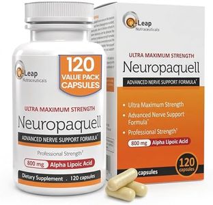 Platinum Health Alpha Lipoic Acid for Neuropathy Nerve Pain Support, Supplement, B Vitamins, L Arginine, All Natural Maximum Strength Neuropaquell for Discomfort in Feet, Hand, Toes,120 Capsules,800mg