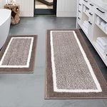 HEBE 2 Piece Bath Rugs Bath Mat Set