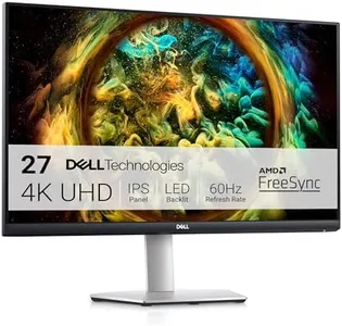 Dell S2721QS Monitor 27 Inch, 4K UHD (3840 x 2160) IPS Display, Ultra-Thin Bezel, AMD FreeSync, HDMI, DisplayPort, VESA Certified - Silver