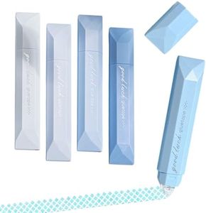 NOGCAW Double Sided Tape Pens, Double Sided Tape Roller, Dđšuble Siđed Glue Pen, Office Adhesive Tape for Scrapbooking, Gift Wrapping, Photo Mounting, School Office Crafts (Blue)