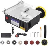 Mini Multi Functional Table Saw, 96W MiniTable Saw Height & Speed & Angle Adjustable, Portable Mini Desktop Saw for Wood Cutting, 7 Speed Small Table Saw for Wood Plastic Acrylic Cutting