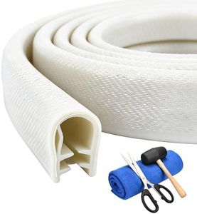 Automotive Weather Stripping Rubber Seal, 2026 New Car Windproof Sealing Strip, Rubber Strip for Cars, Easy Install Automotive Steel Frame Buckle Sealing for Cars (White)